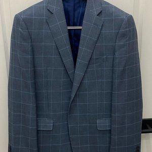 Saks Fifth Avenue Windowpane Blazer Slim Fit 40R